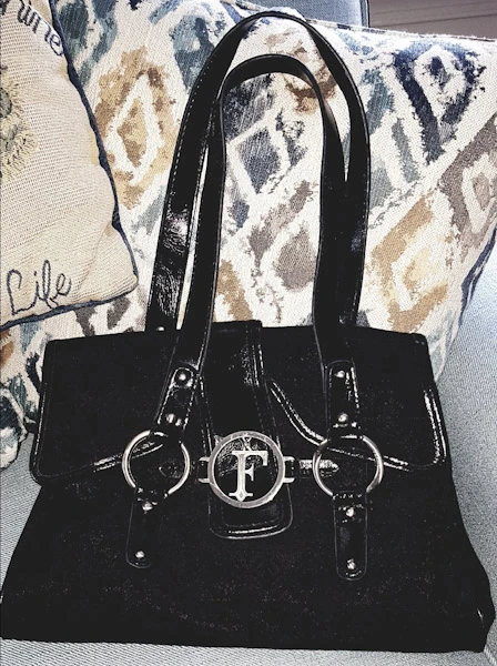 Gianfranco Ferre Black Preloved Shoulder Bag w/original dust bag