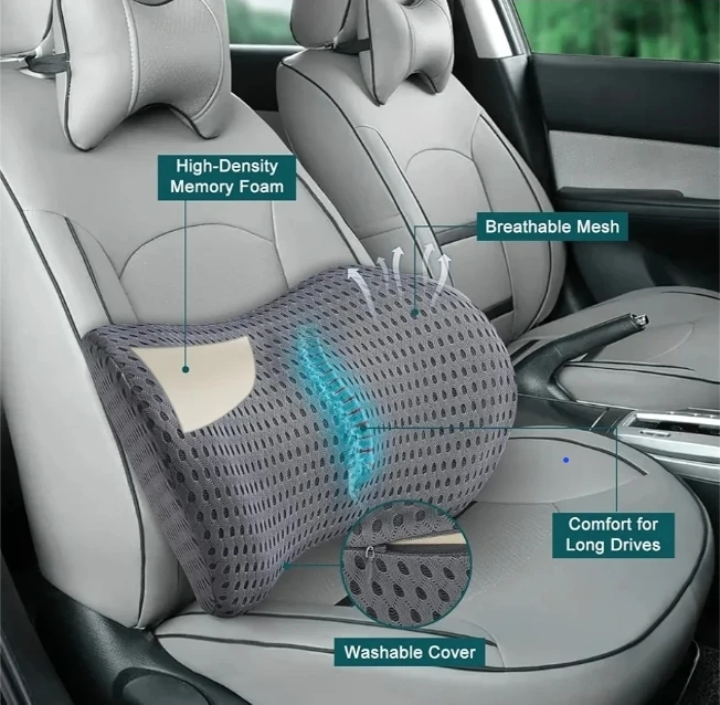 Lumbar Support Pillow - Memory Foam Back Support - photo 2