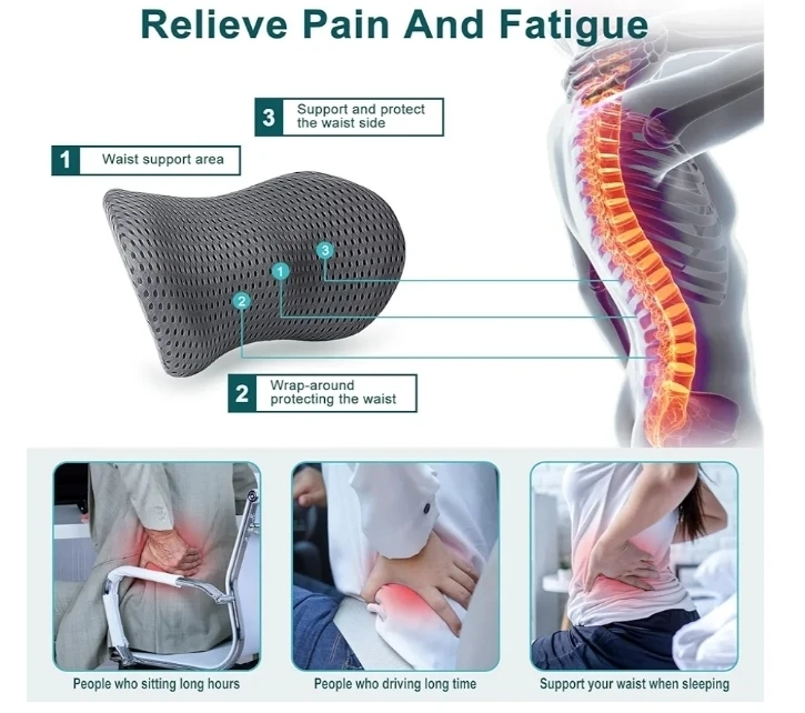 Lumbar Support Pillow - Memory Foam Back Support - photo 4