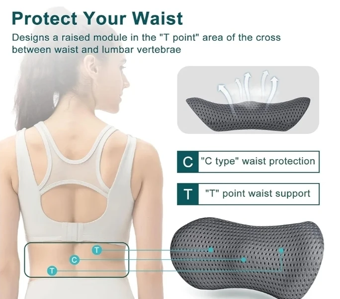 Lumbar Support Pillow - Memory Foam Back Support - photo 5