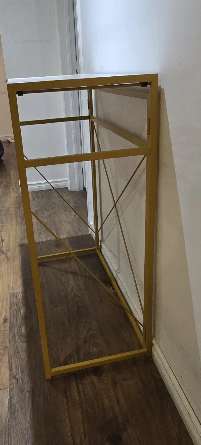 Gold Metal Frame Accent Table