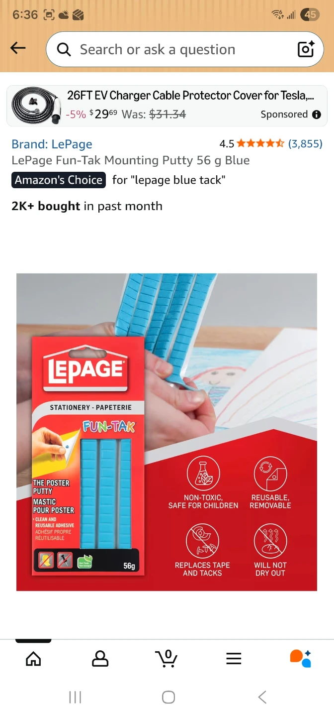 LePage Fun-Tak Mounting Putty 56g Blue - photo 4