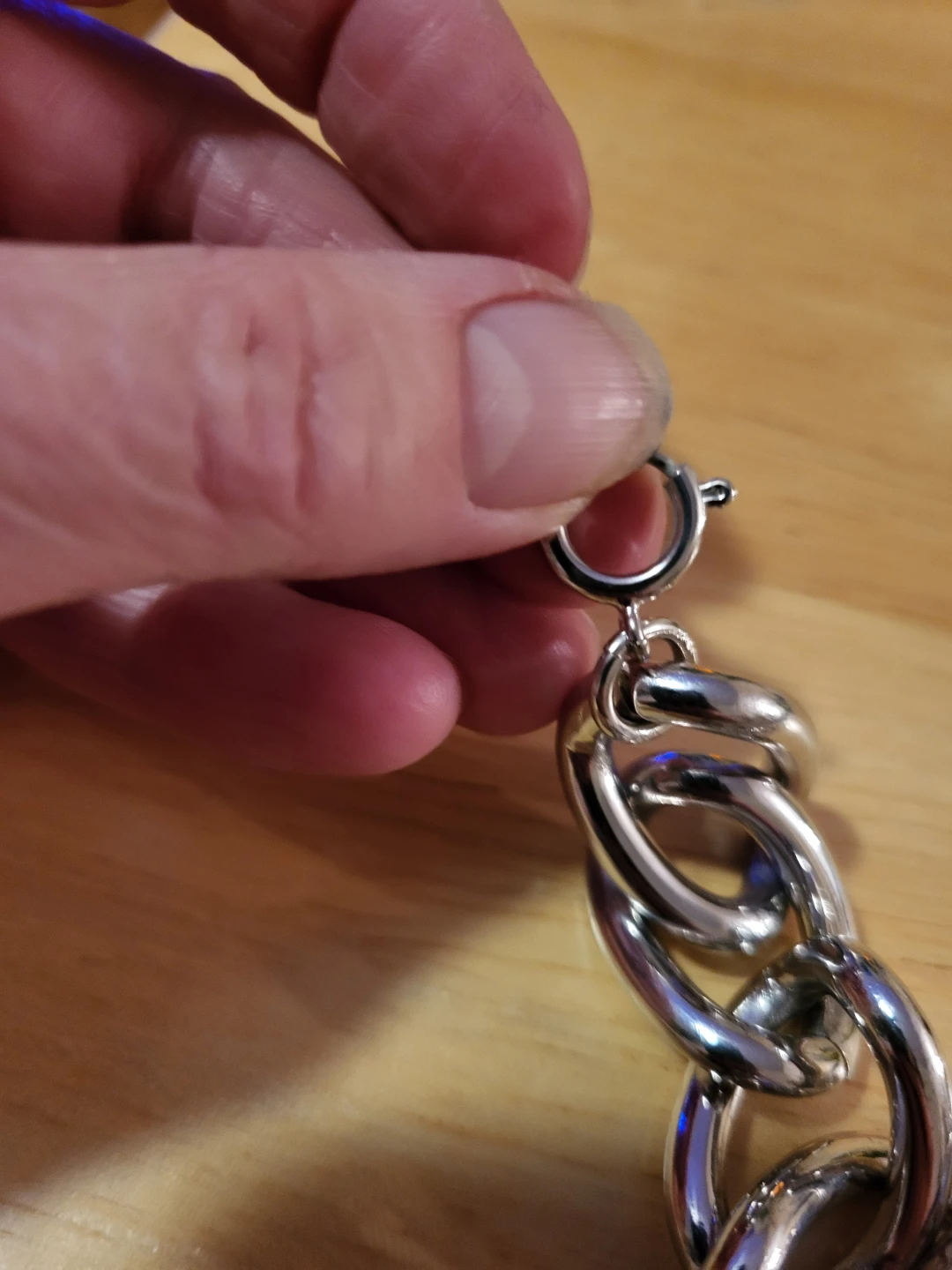 Silver Tone Chunky Chain Bracelet - photo 2