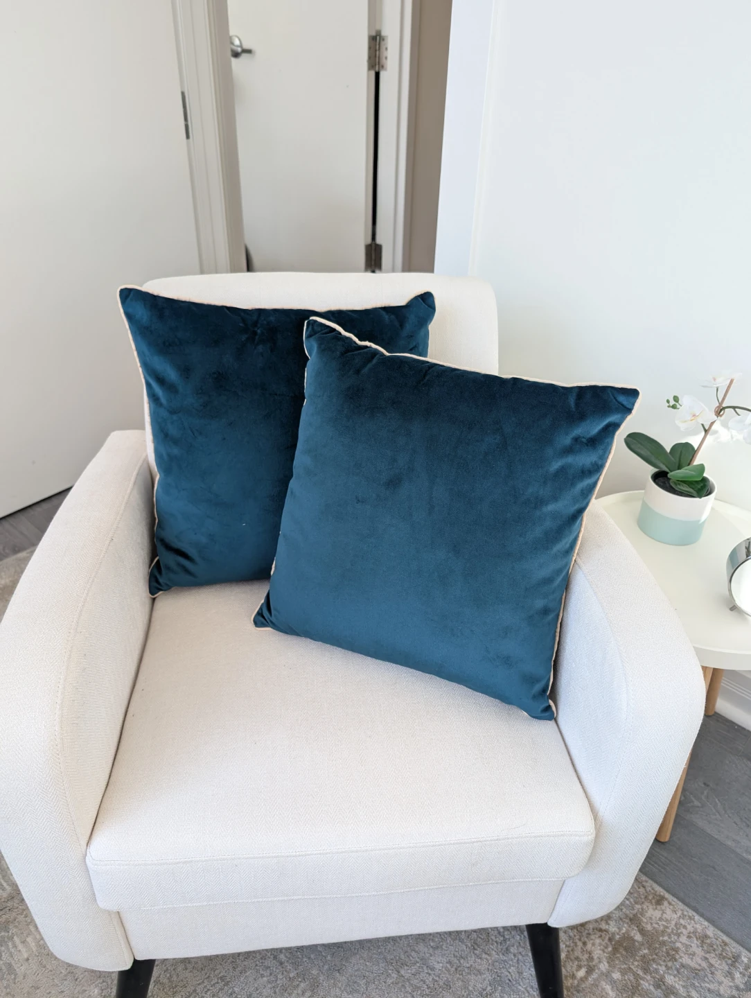 Teal Velvet Throw Pillows