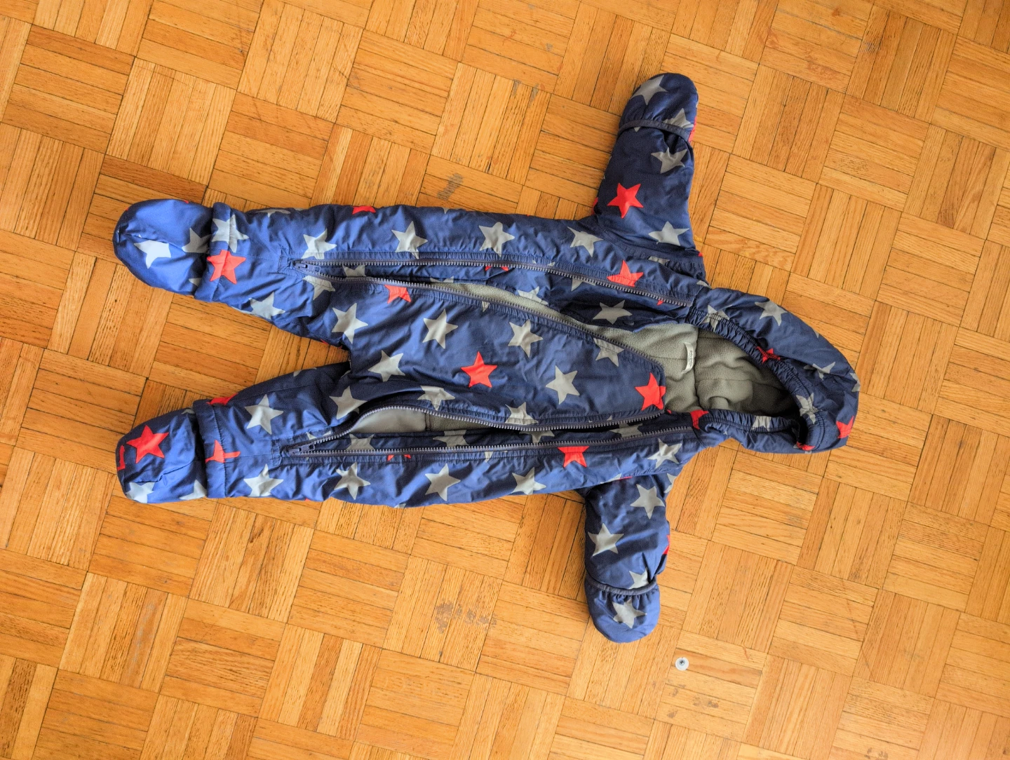 Star Print Baby Snowsuit
