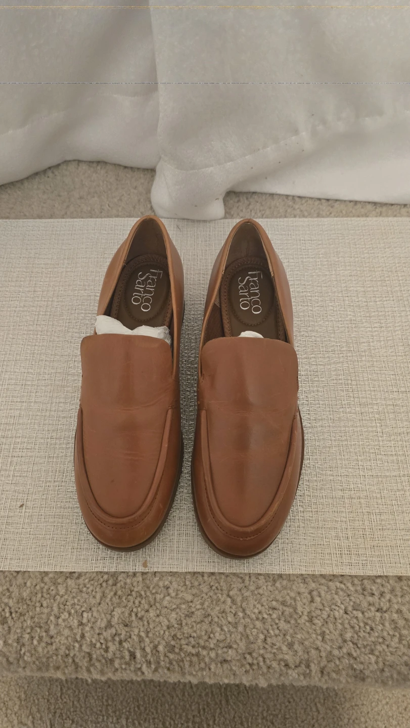 Franco Sarto Tan Leather Loafers