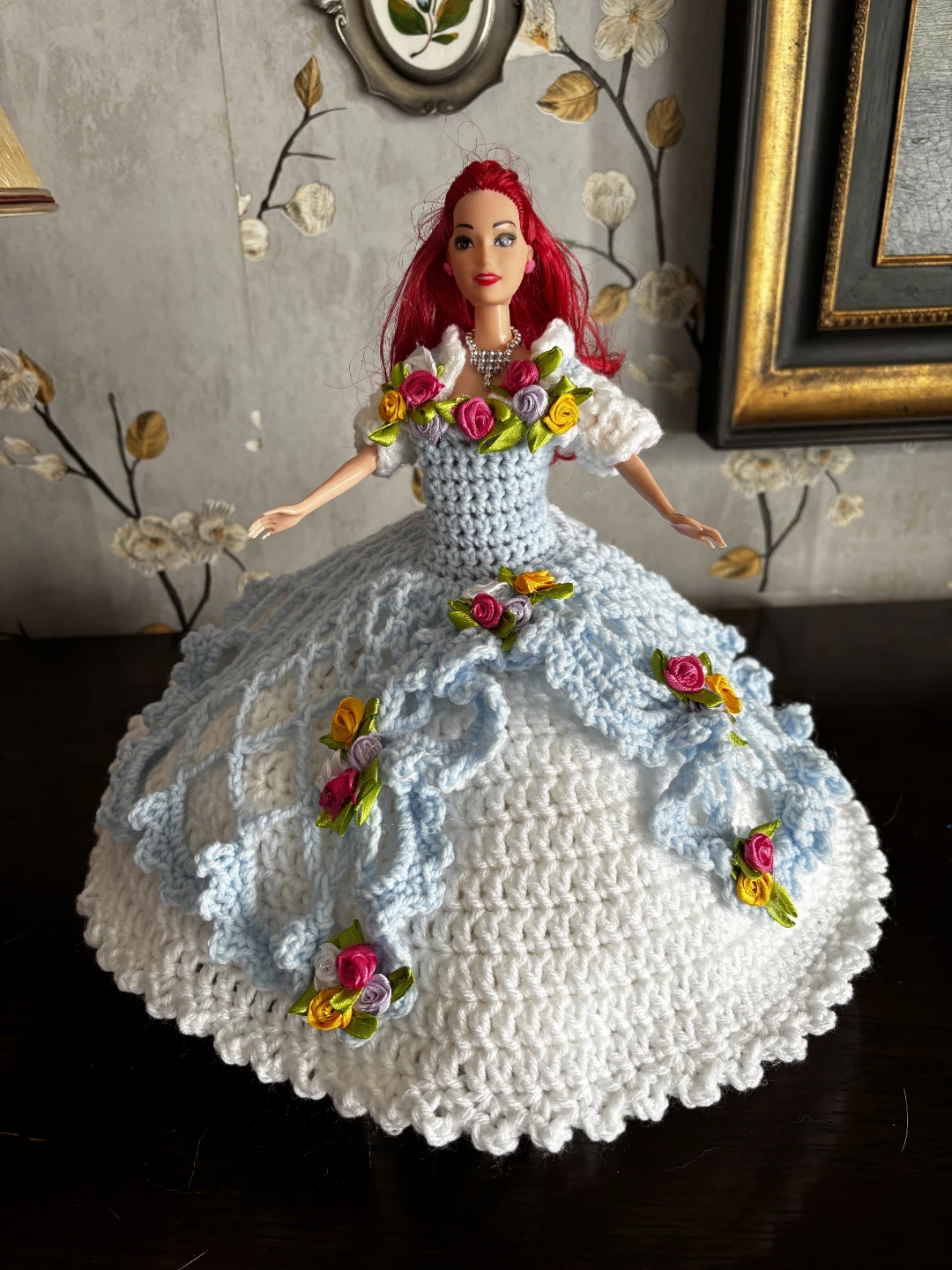 Handmade Crocheted Barbie Doll Dress