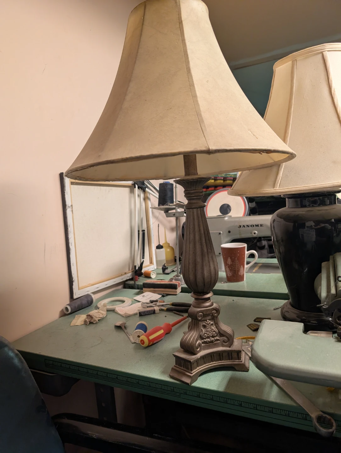 Table Lamp with Fabric Shade