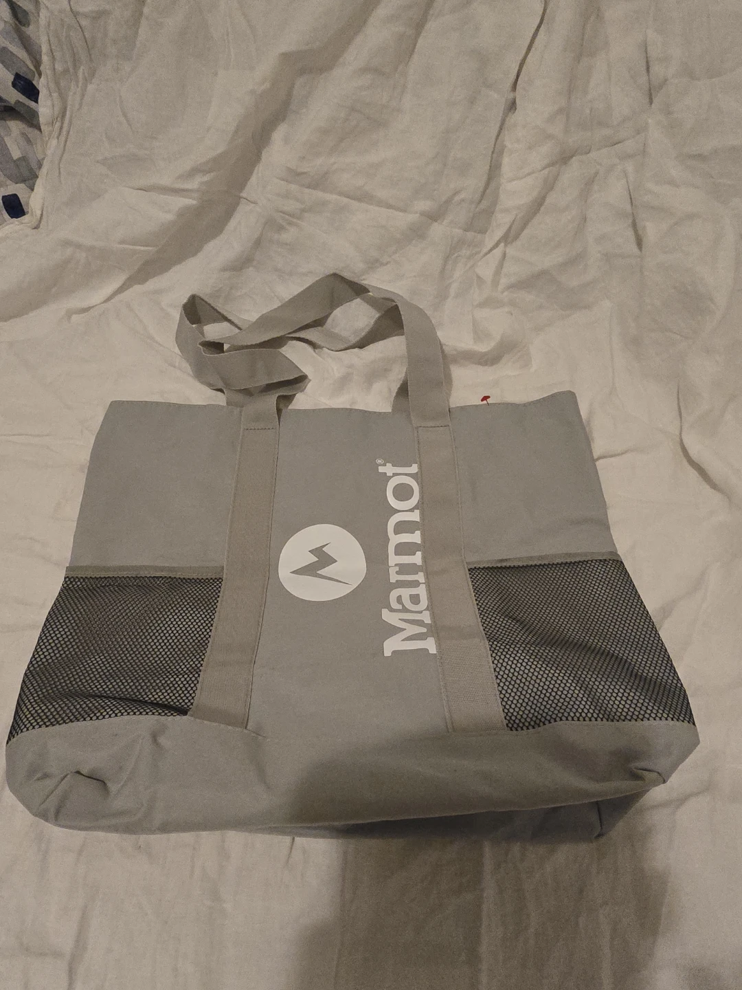 Mens Marmot Canvas Tote Bag with Mesh Pockets Japan