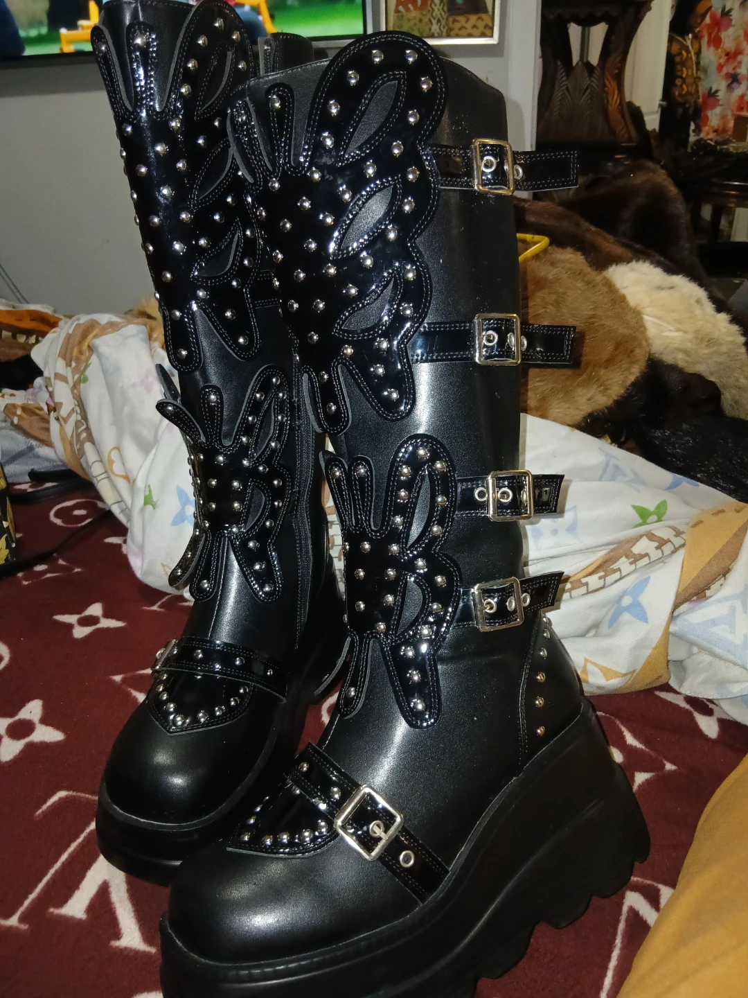 Demonia Black Platform Boots - photo 2