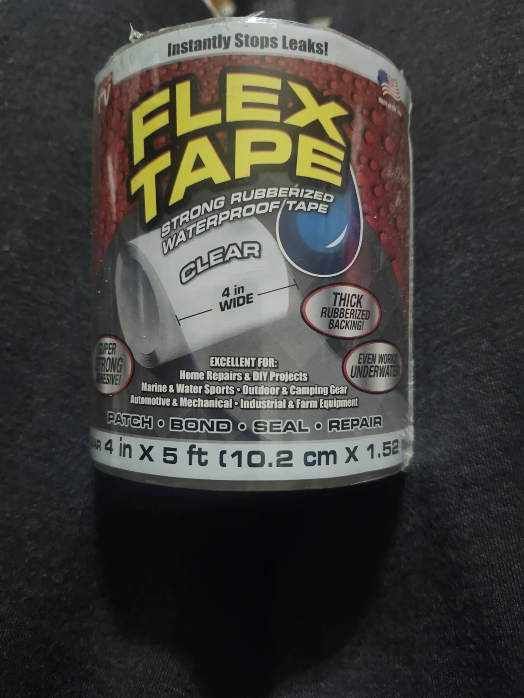 Flex Tape Clear 4 in x 5 ft