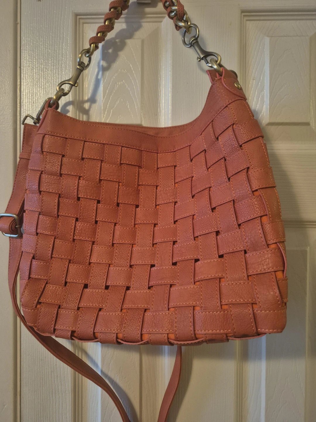 Orange Woven Shoulder Bag - photo 2