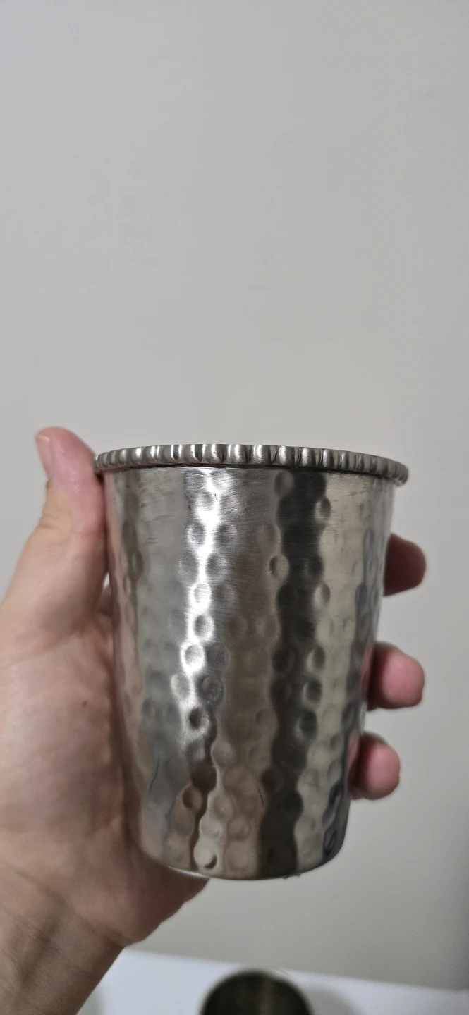 Set of 4 Hammered Metal Decorative Cups - photo 4