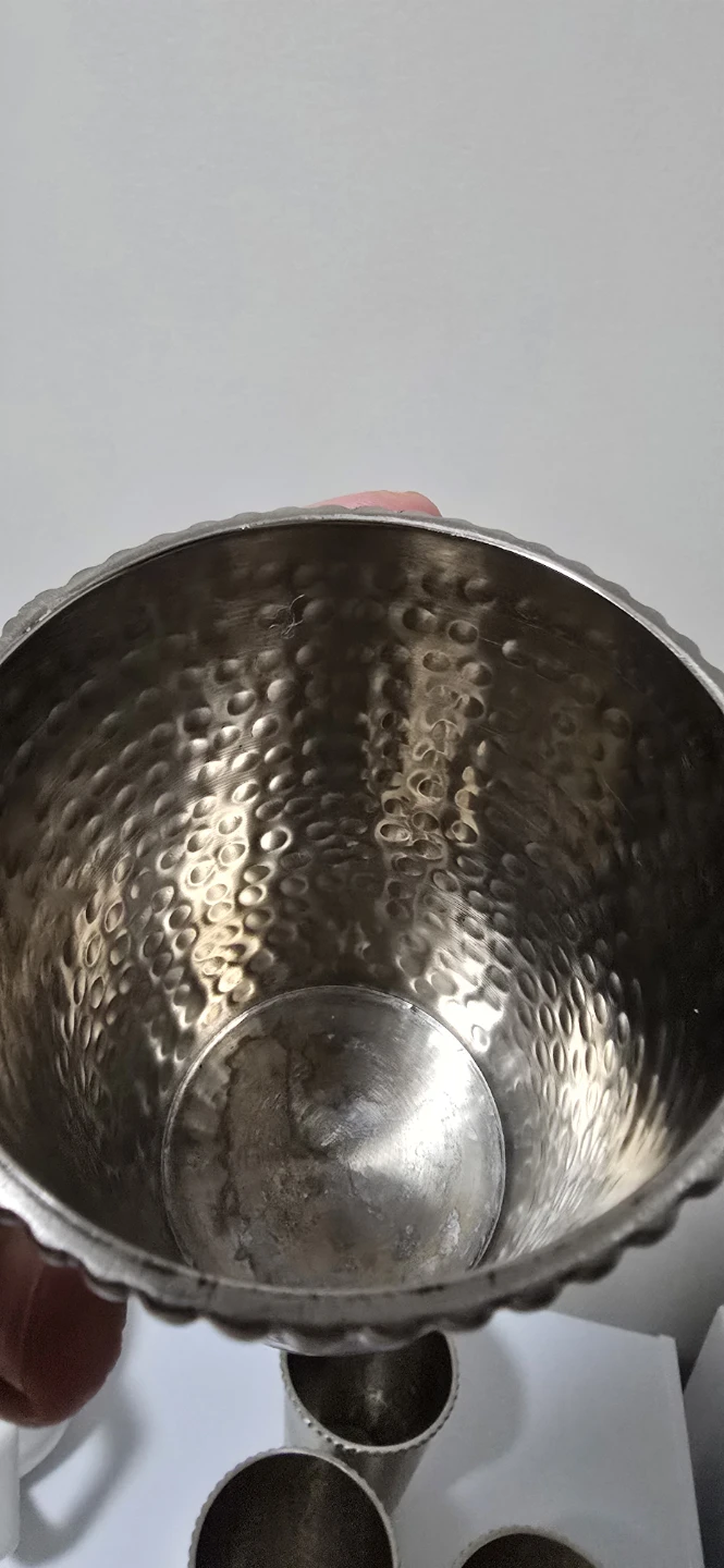 Set of 4 Hammered Metal Decorative Cups - photo 5