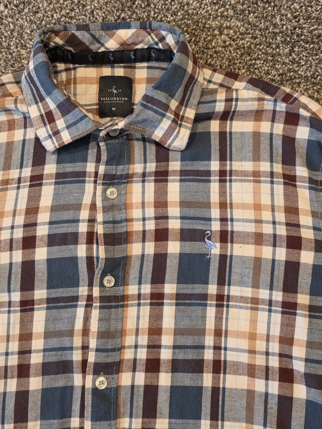 Tailorbyrd Collection Men's Plaid Long Sleeve Shirt Size M - photo 2