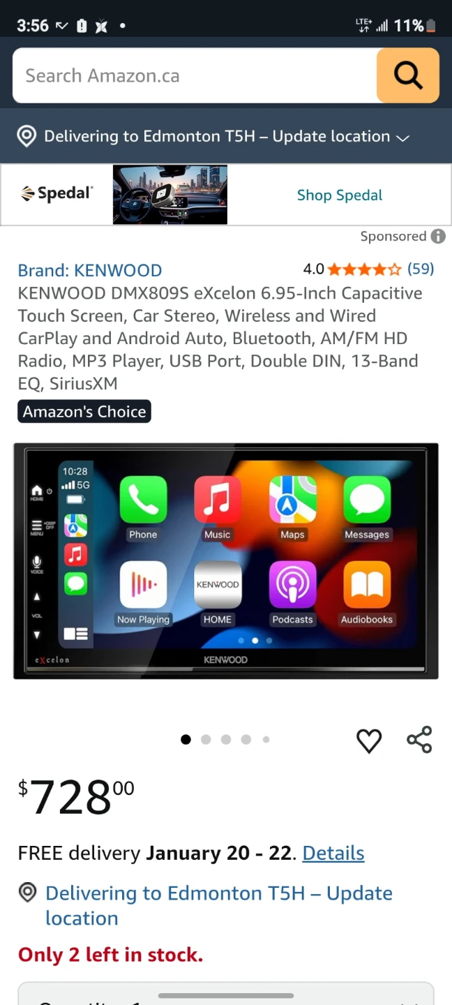KENWOOD DMX809S eXcelon Car Stereo