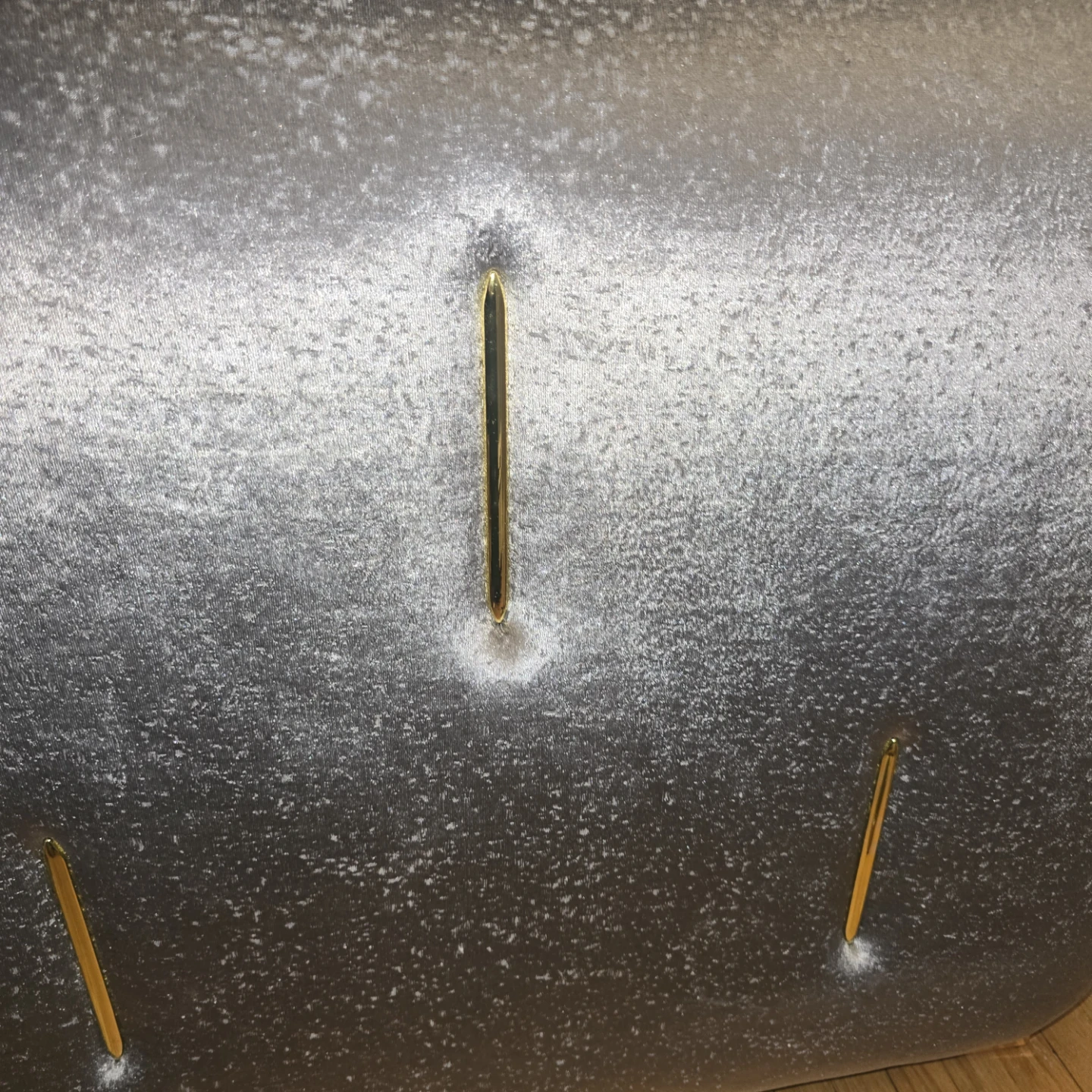 Grey Velvet Armchair with Gold Accents - photo 3