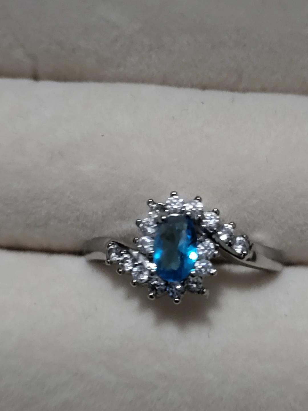 Blue Gemstone Ring, Size 6.5 ,Sterling Silver 925 - photo 2