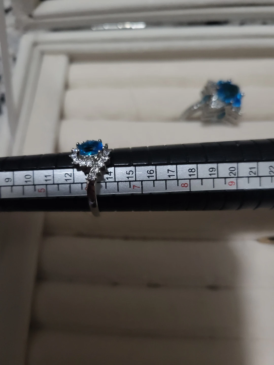 Blue Gemstone Ring, Size 6.5 ,Sterling Silver 925 - photo 5
