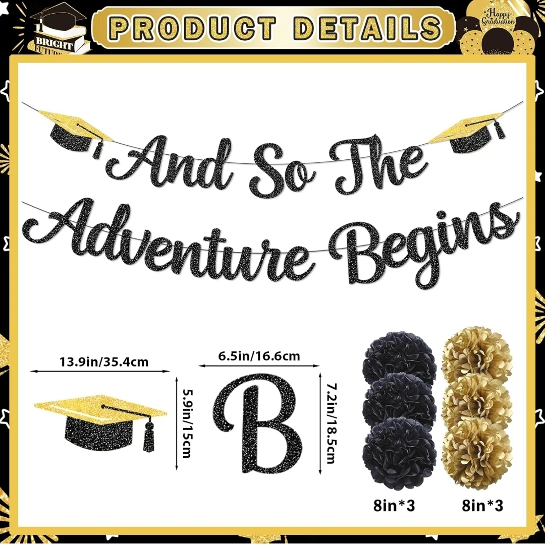 Graduation Party Decoration Set - Adventure Begins Theme - photo 3