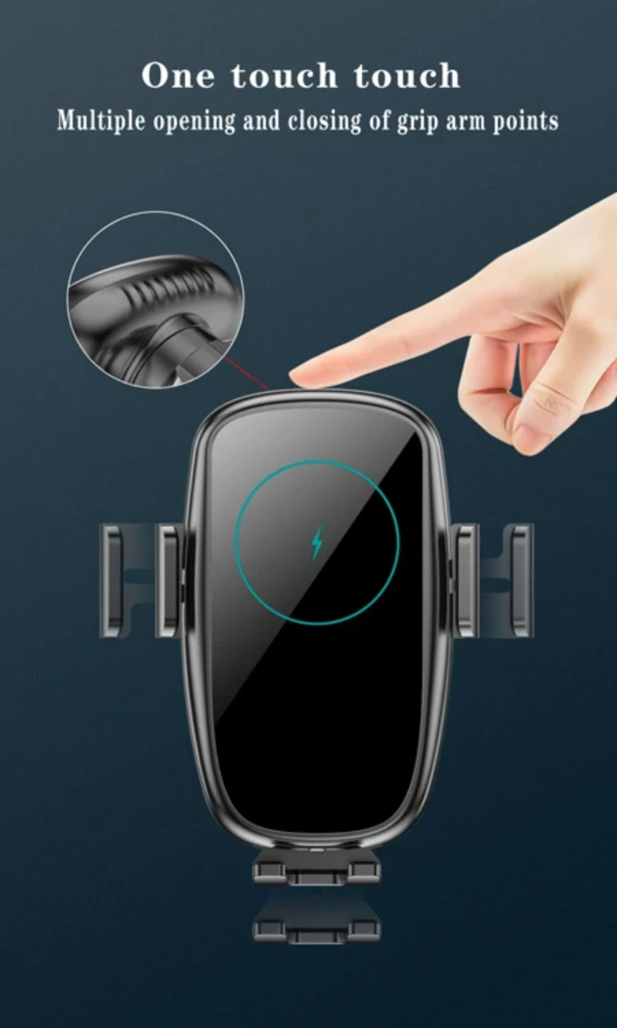 Fast Car Charger Car mount with Auto Clamping