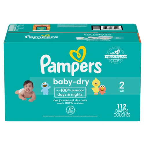 Pampers Baby Dry Size 2 Diapers (112 ct)