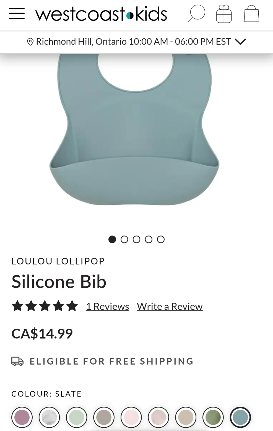 Silicone Bib NEW - Loulou Lollipop (Slate Colour) - photo 4