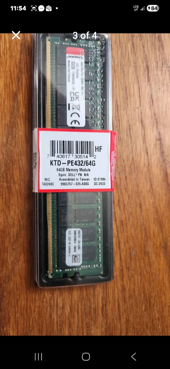 Kingston 64GB Memory Module KTD-PE432/64G