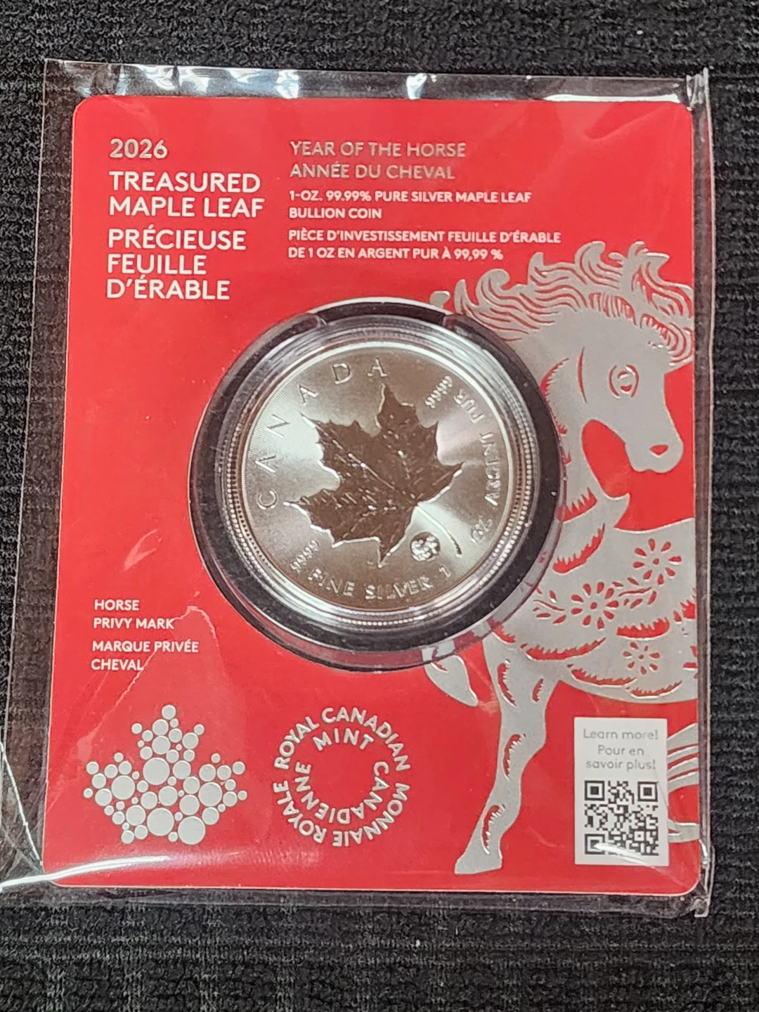 2026 Royal Canadian Mint Year of the Horse Silver Coin