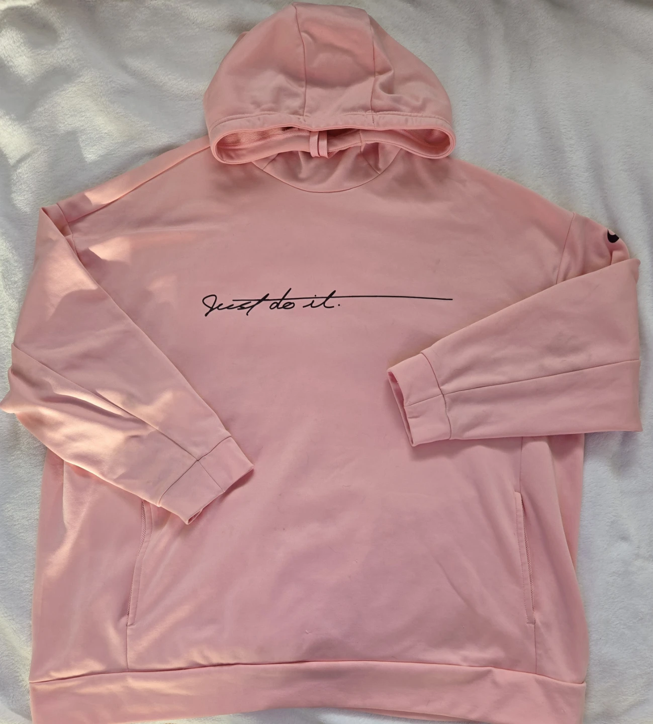 Nike Pink "Just Do It" Hoodie - Size 2X