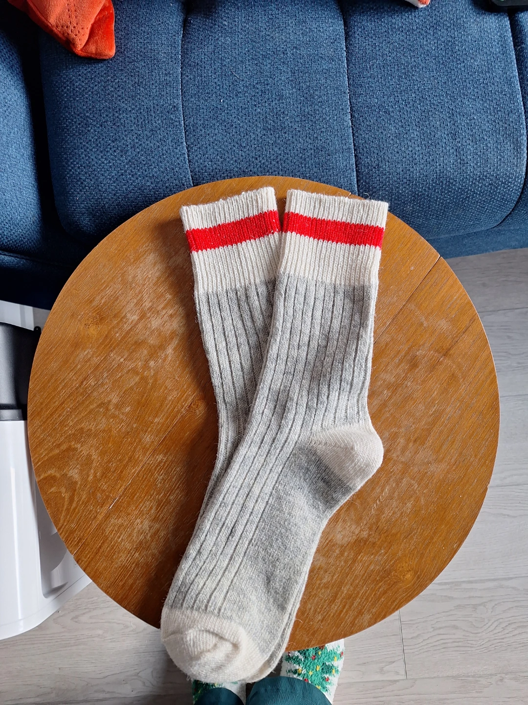 Brand New Crew Socks with Red Stripes