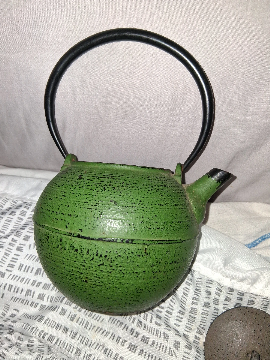 Green Cast Iron Teapot - photo 2