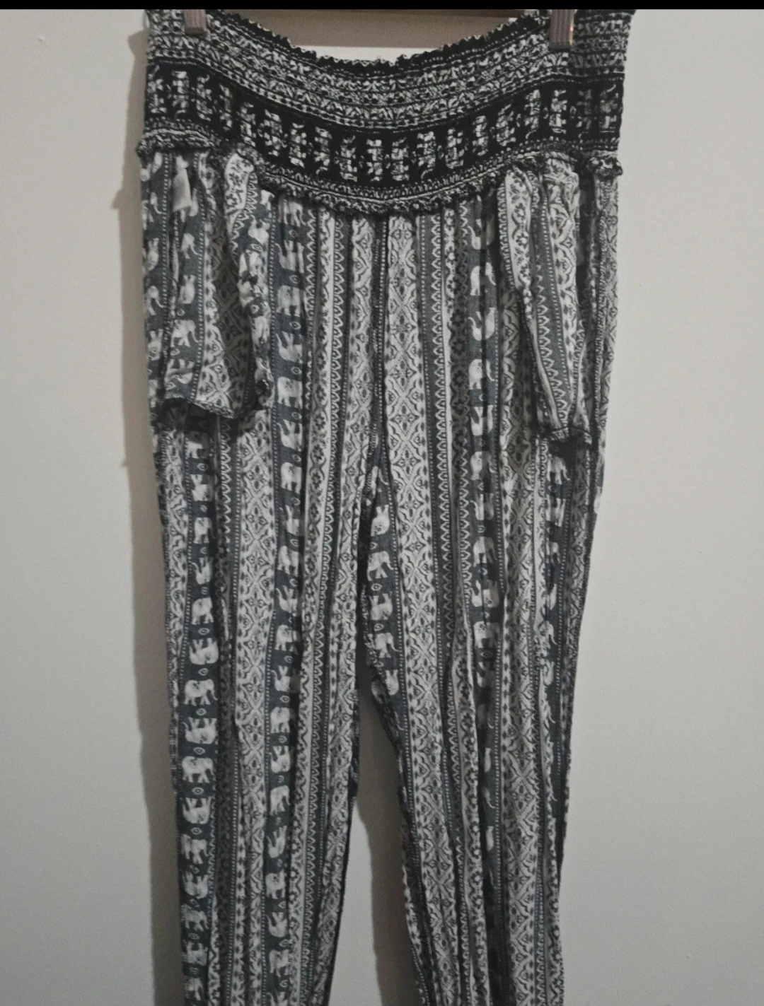 WT Kingston Grey Boho Patterned Soft Pants XL - photo 4
