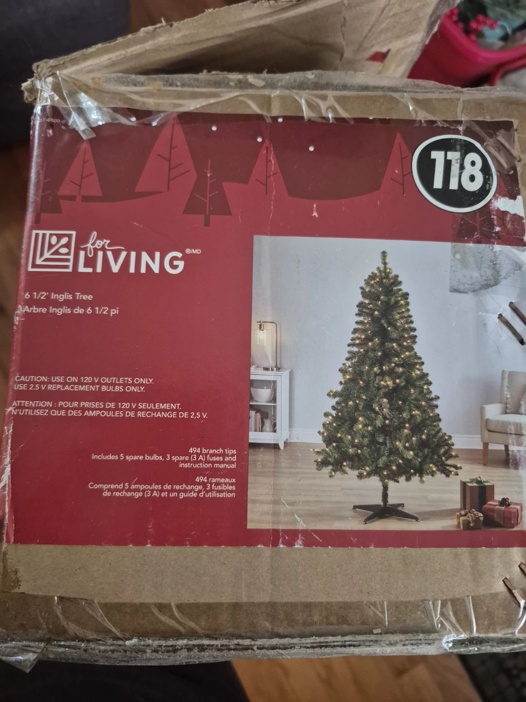 6 1/2' Christmas Tree and ornaments 🧡 - photo 2
