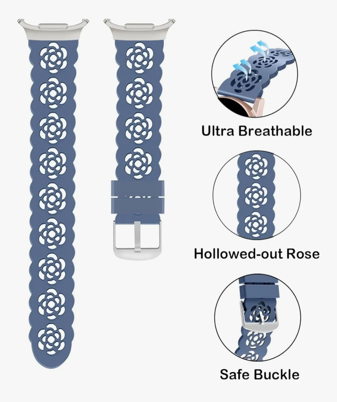 Nigaee 3 Pack Soft Silicone Watch Bands for Samsung Galaxy - photo 4