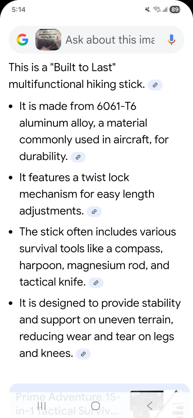 NEW Built to Last Tactical Multifunctional Hiking Stick - photo 3