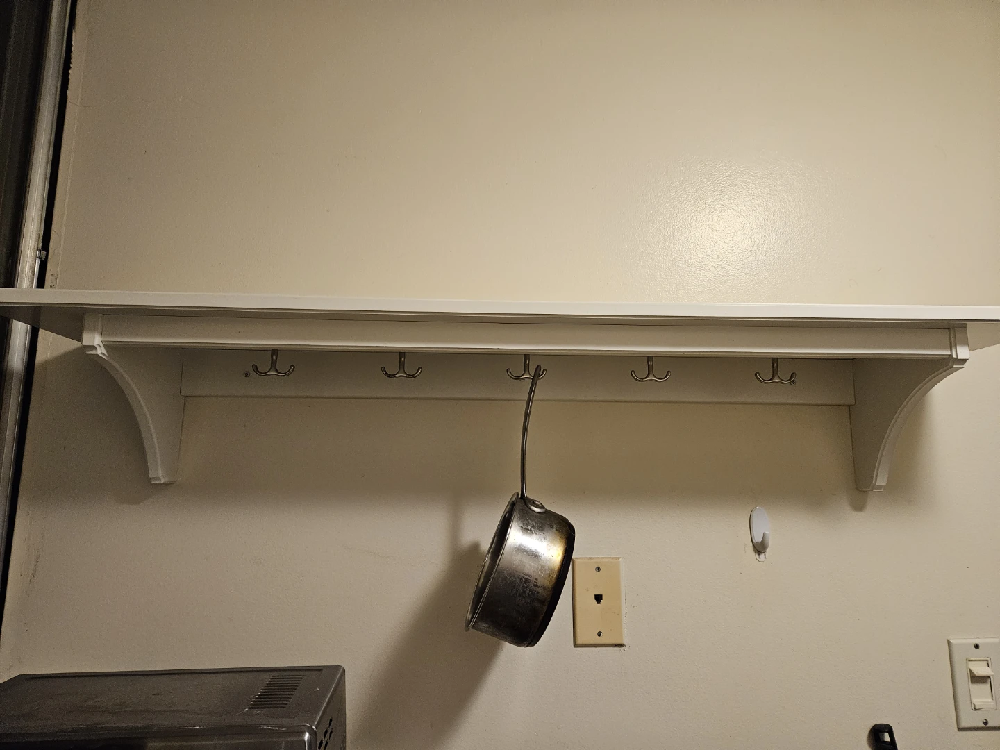 Wall Shelf with Hooks