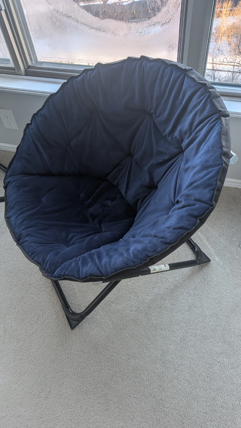 Navy Blue Saucer Chairs (Set of 2) moon chairs - photo 2