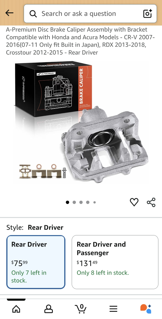 A-Premium Brake Caliper for Honda/Acura - New - photo 2