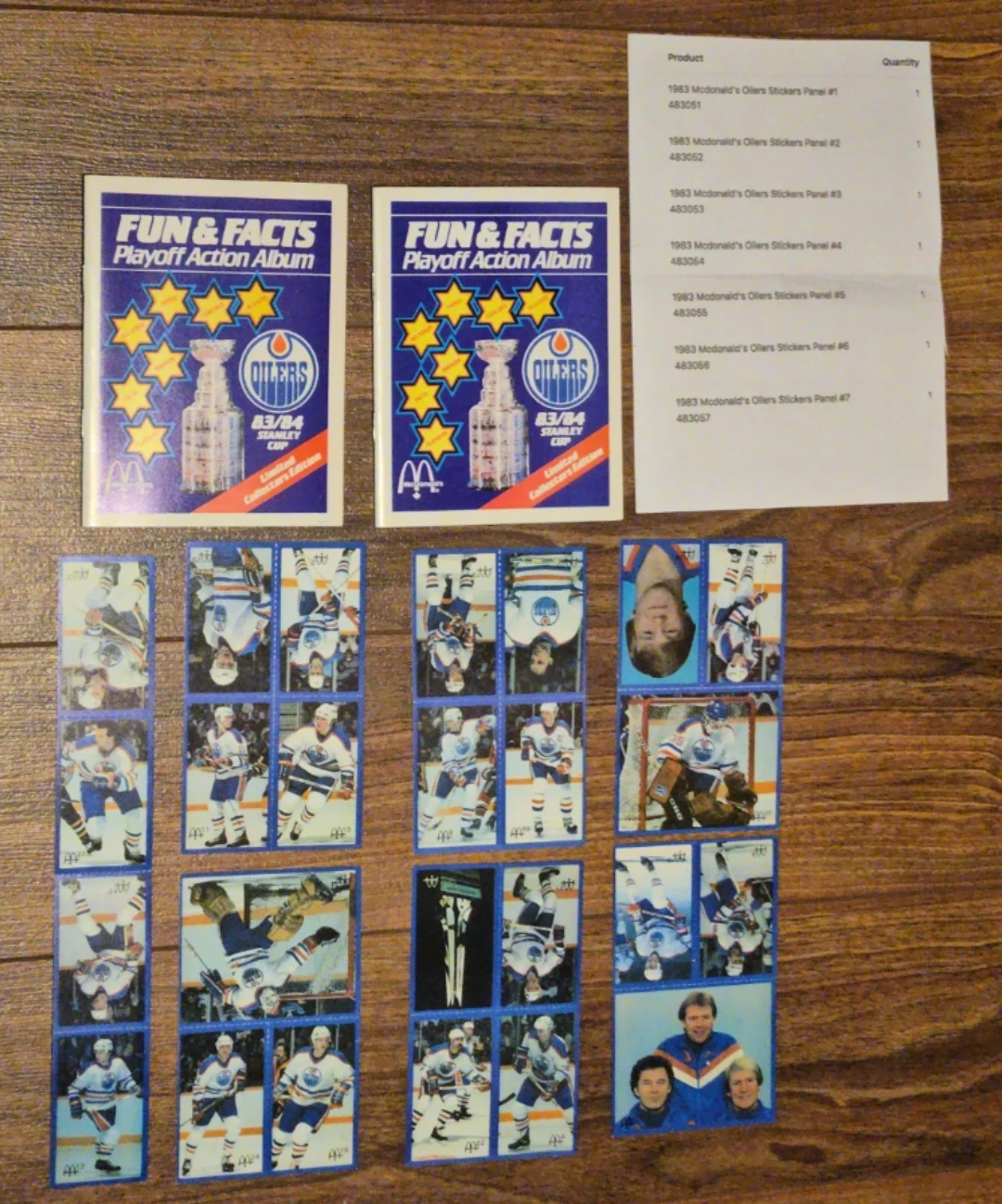 🧡1983 McDonald's Oilers Stickers & Fun & Facts Playoff Album🧡