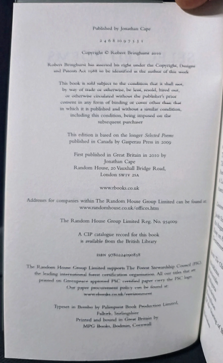 Robert Bringhurst: Selected Poems - photo 4