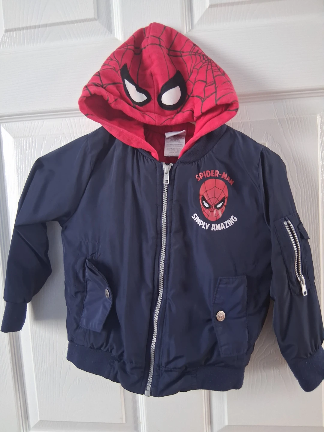 Marvel Spider-Man Navy Blue Bomber Jacket for Kids