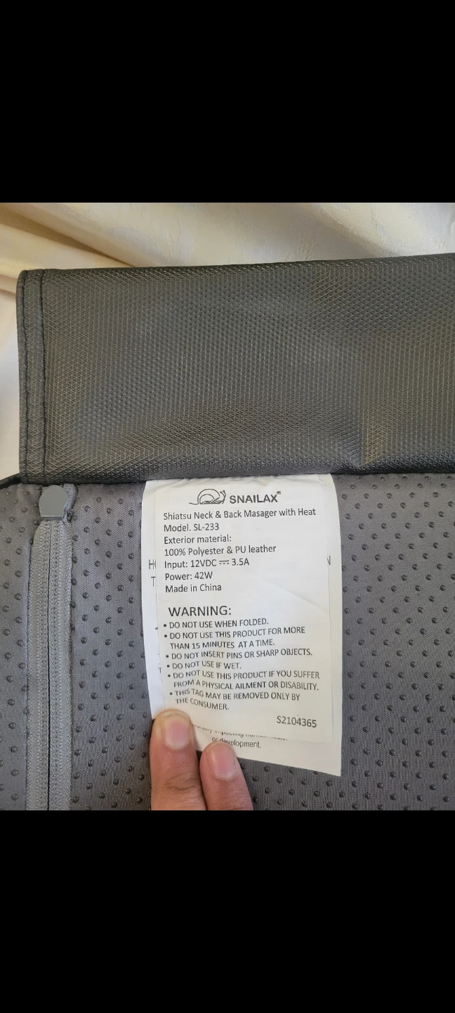 Snailax Shiatsu Neck & Back Massager with Heat - photo 2