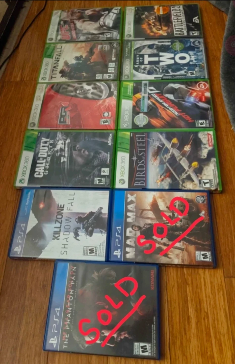 Mixed Lot of Xbox 360 and PS4 Games