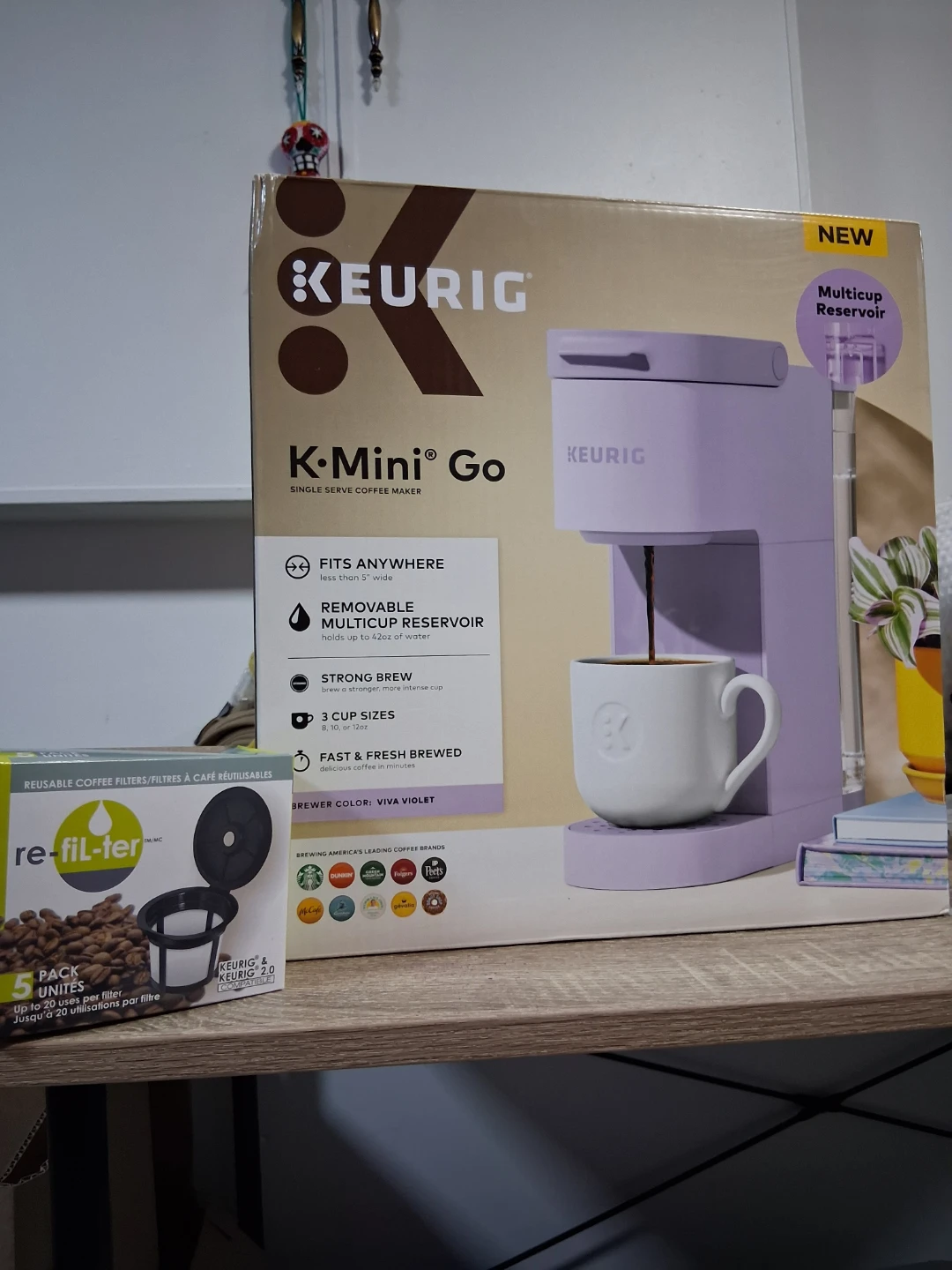 Keurig K-Mini Go Single Serve Coffee Maker - Viva Violet