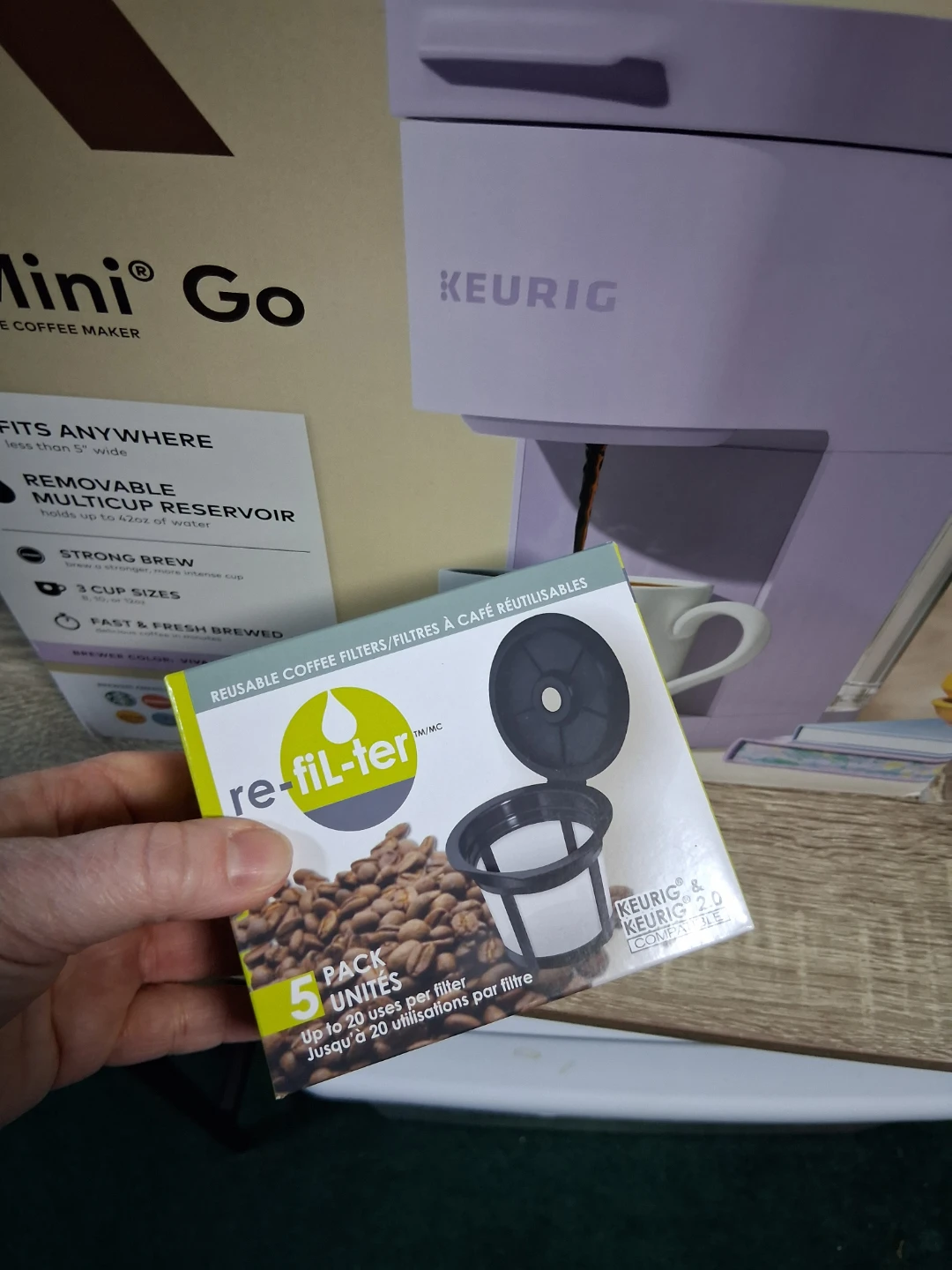 Keurig K-Mini Go Single Serve Coffee Maker - Viva Violet - photo 3