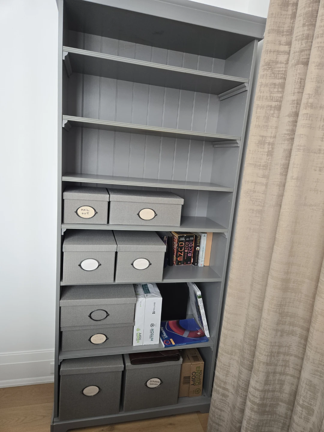 Grey Bookshelf and 2 Desk Sets - photo 2