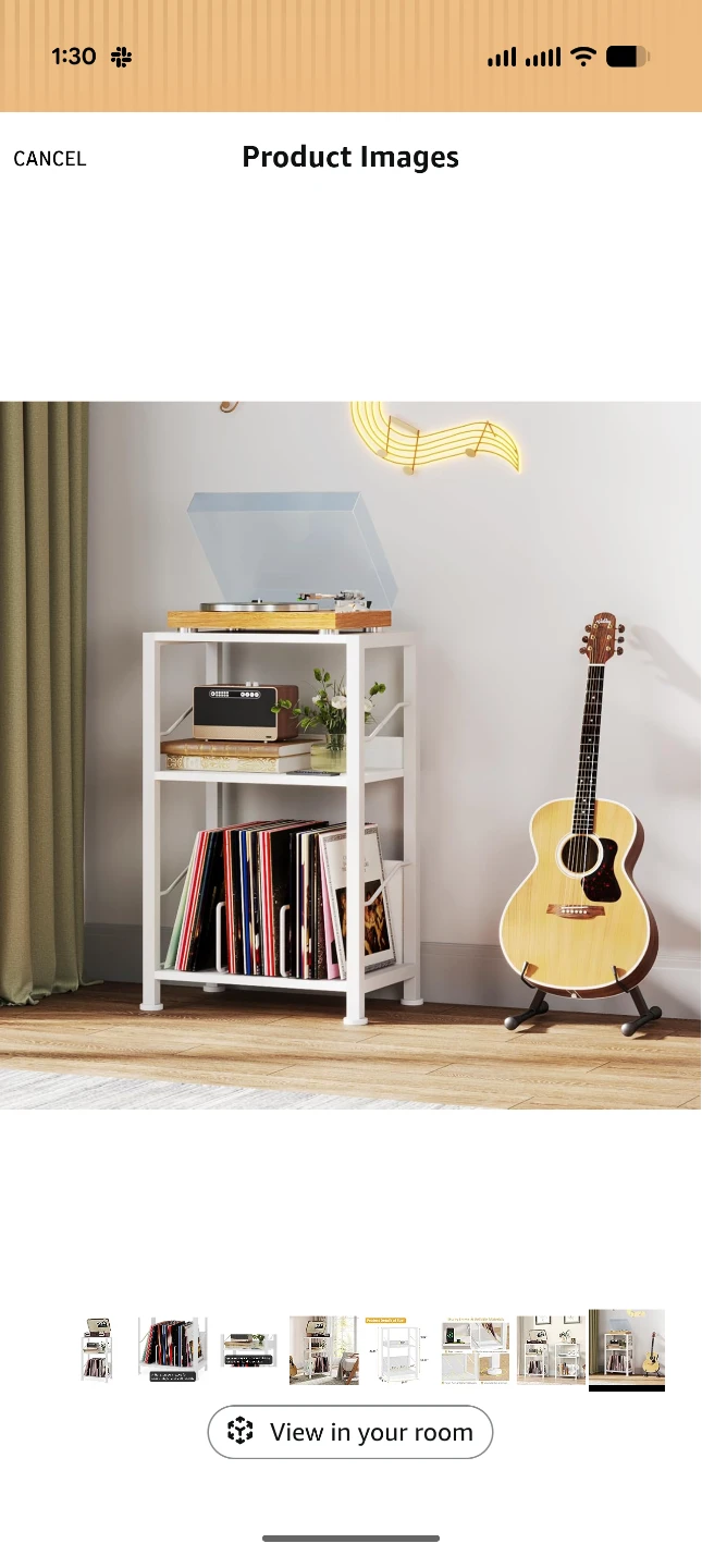 White 3-Tier Storage Shelf with Wine Rack - photo 2