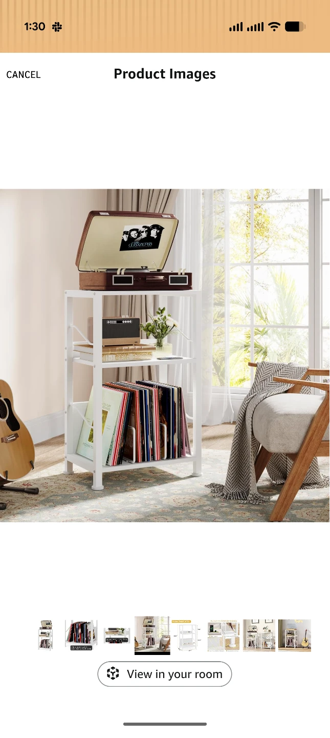 White 3-Tier Storage Shelf with Wine Rack - photo 3