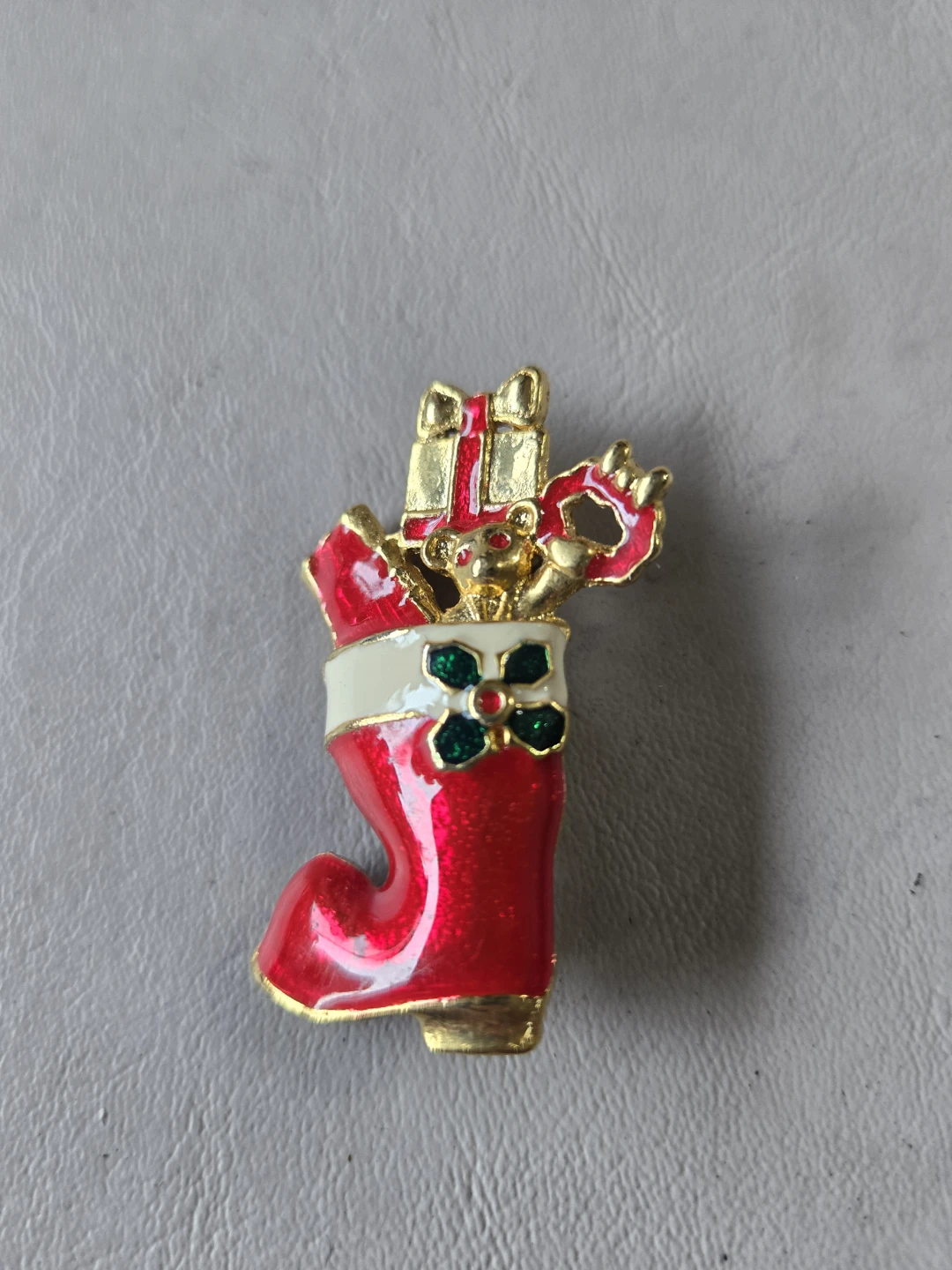 Christmas Stocking Pin Brooch
